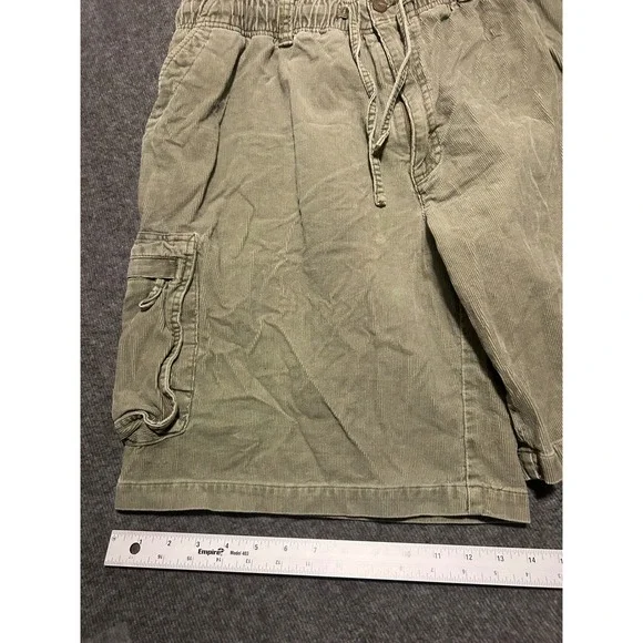 Ocean pacific cargo corduroy shorts mens green loose drawstring XL cotton - Picture 7 of 8